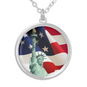 Statue of Liberty Silver Plated Necklace