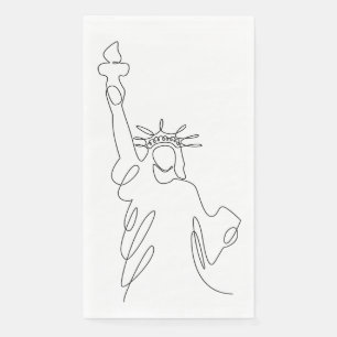 Statue of Liberty simple sketch Paper Guest Towels