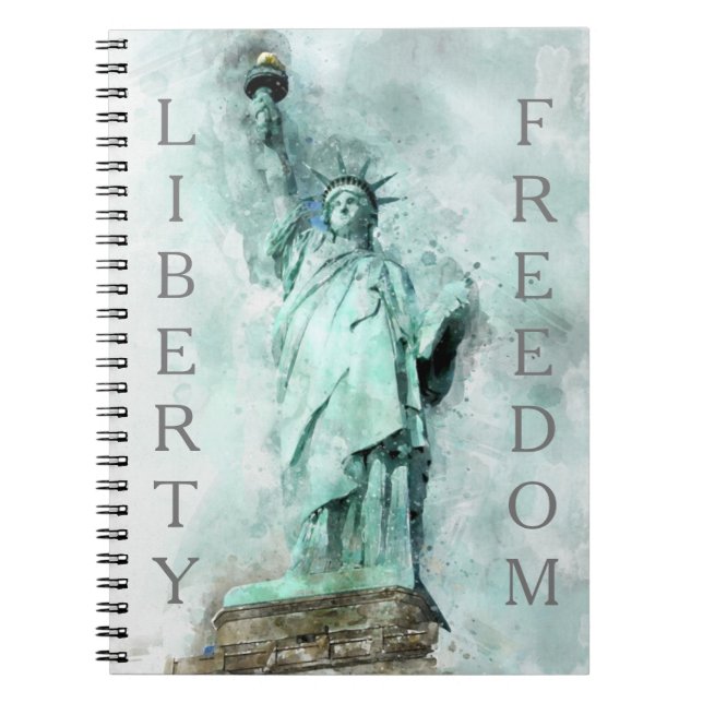 Statue of Liberty Spiral-bound Notebook (Front)