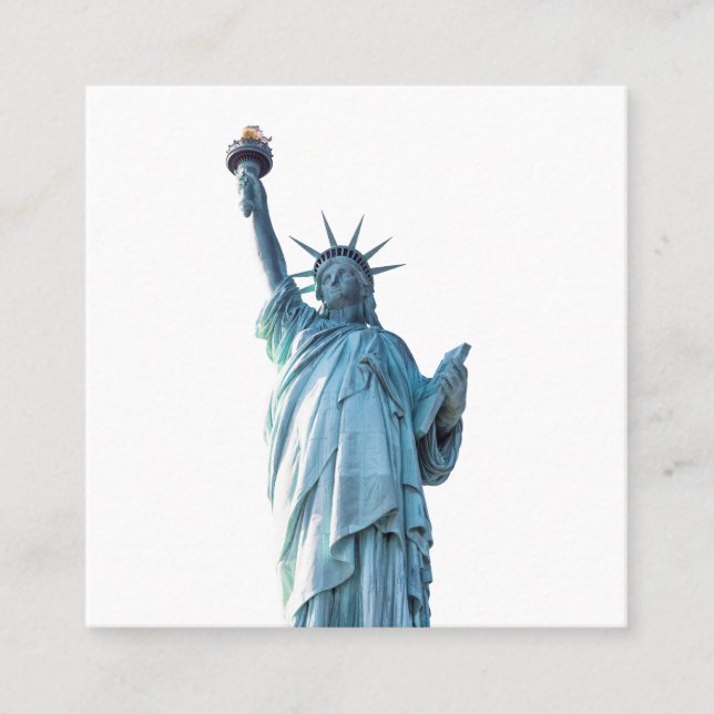 Statue of liberty   square business card (Front)
