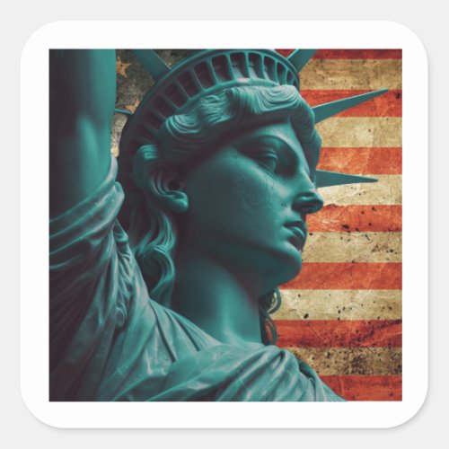 Statue of Liberty Square Sticker