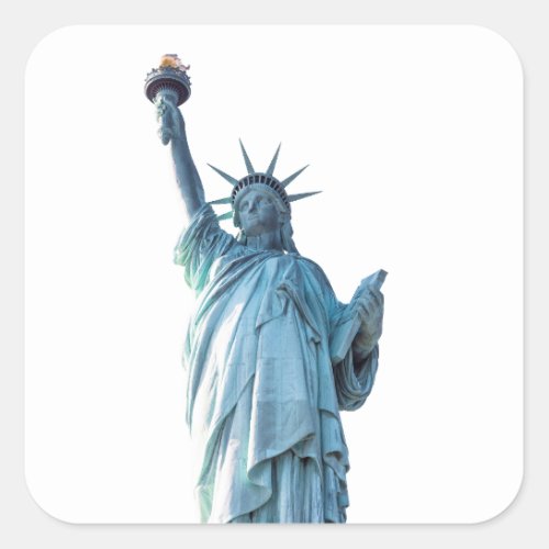 Statue of liberty  square sticker