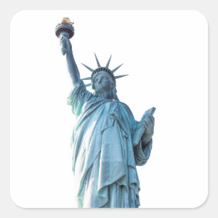 Statue of liberty square sticker