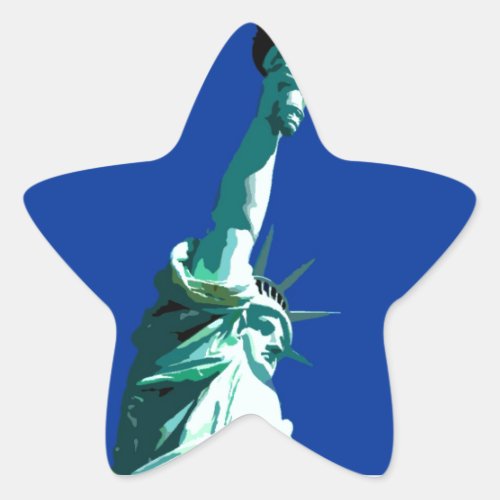 Statue of Liberty Star Sticker