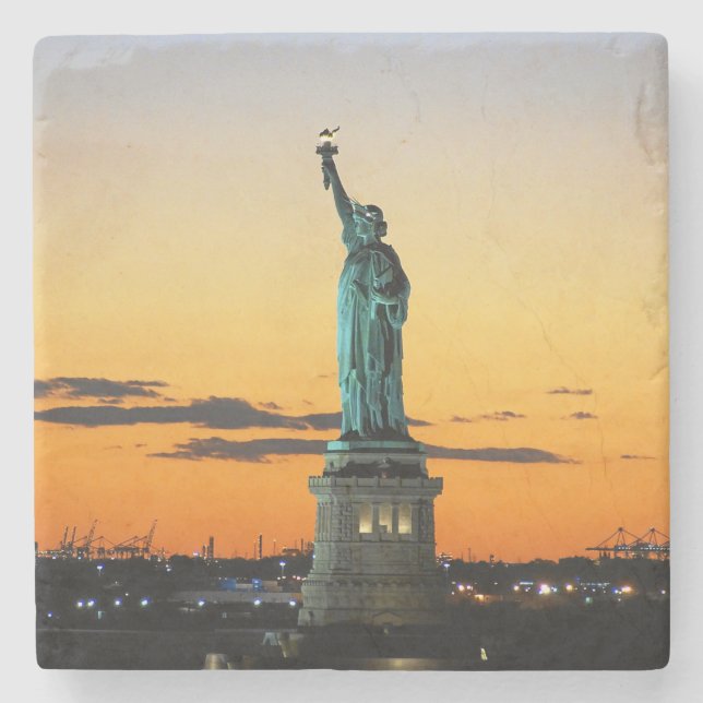 Statue of Liberty Stone Coaster (Front)