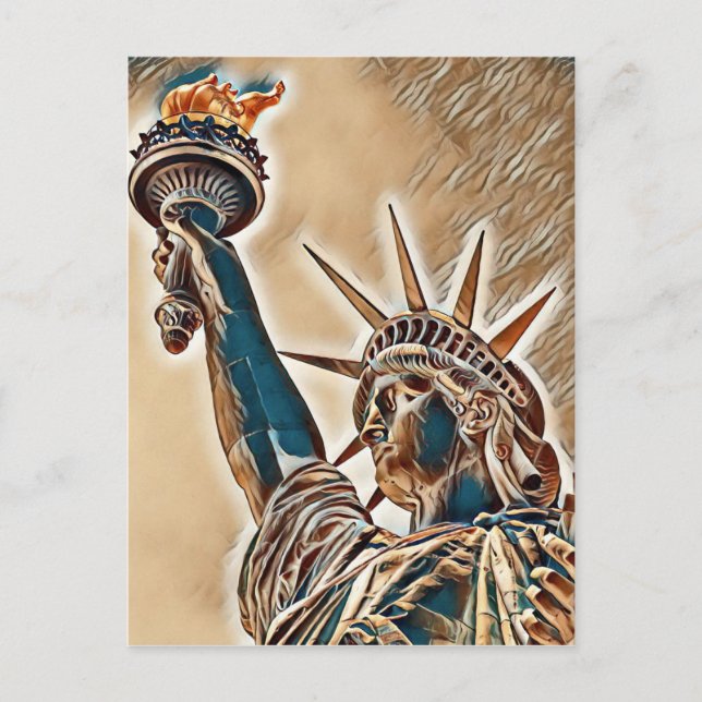 Statue of Liberty stylized Postcard (Front)