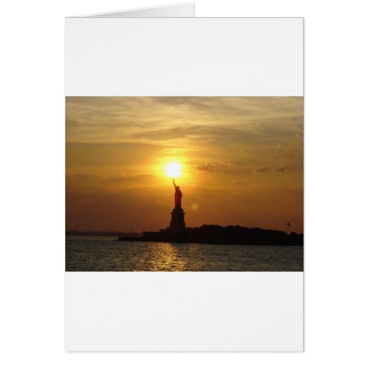 Statue of Liberty Sunset Cards (Front)