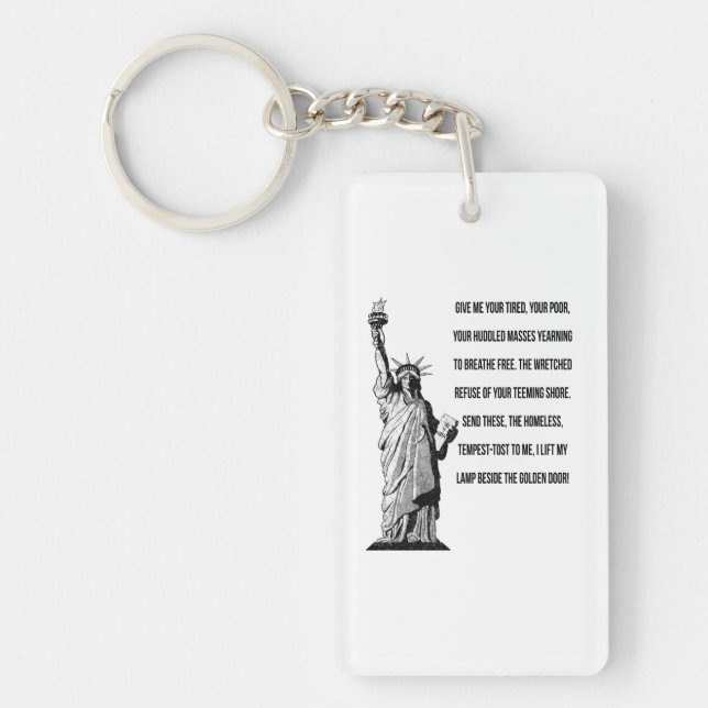 Statue Of Liberty The New Colossus Keychain (Front)