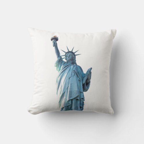 Statue of liberty  throw pillow