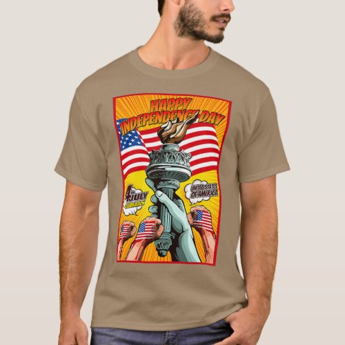 Statue Of Liberty Torch Happy  T_Shirt