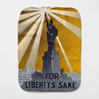 Statue of Liberty Torch & US Navy World War II Baby Burp Cloth