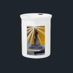 Statue of Liberty Torch & US Navy World War II    Beverage Pitcher<br><div class="desc">The year was 1942. The world was engulfed in the darkness of World War II. Across the Atlantic, the horrors of war were unfolding, a stark reminder of the fragile peace America had once enjoyed. The specter of conflict loomed large, casting a shadow over the shores of the United States....</div>