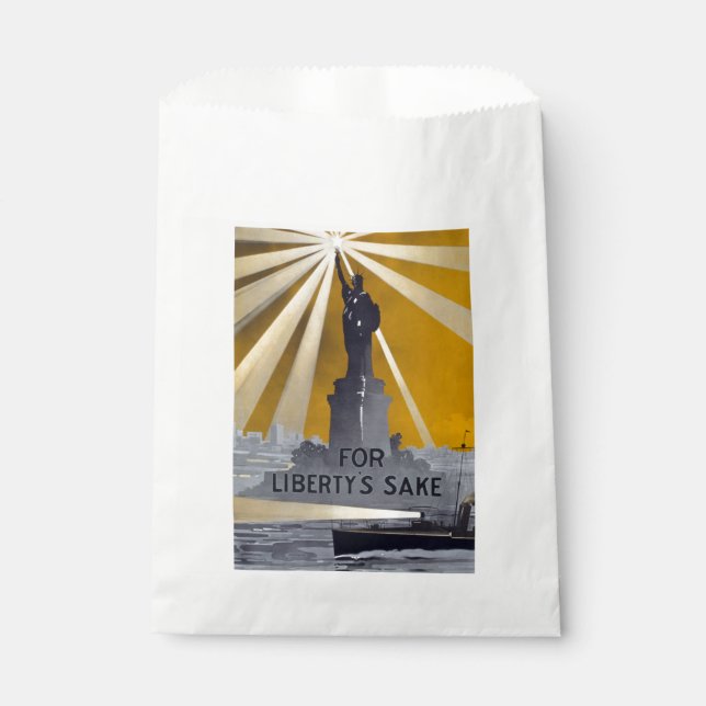Statue of Liberty Torch & US Navy World War II    Favor Bag (Front)