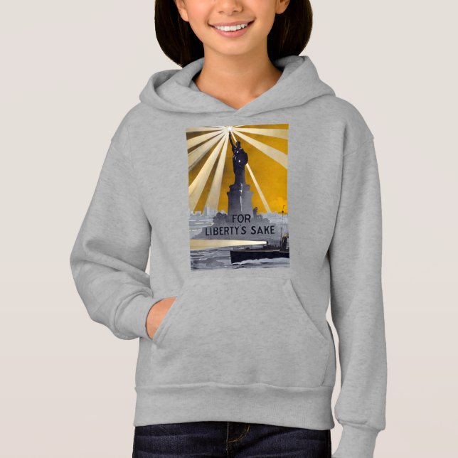Statue of Liberty Torch & US Navy World War II    Hoodie (Front)