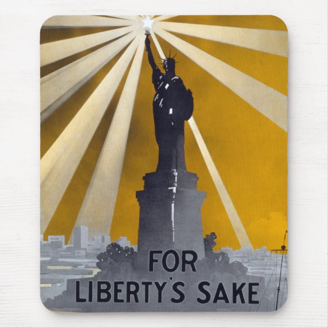 Statue of Liberty Torch & US Navy World War II    Mouse Pad (Front)