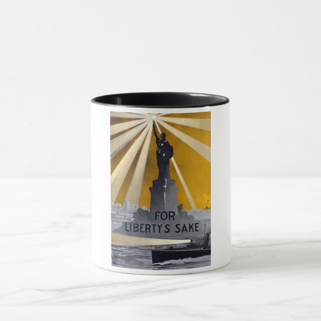 Statue of Liberty Torch & US Navy World War II    Mug (Center)