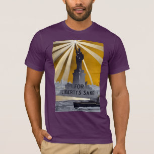 Statue of Liberty Torch & US Navy World War II    T-Shirt