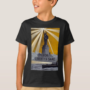 Statue of Liberty Torch & US Navy World War II T-Shirt