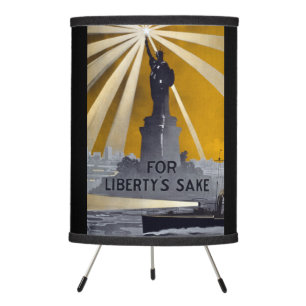 Statue of Liberty Torch & US Navy World War II    Tripod Lamp