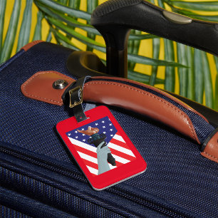 Statue of Liberty Torch with American Flag Luggage Tag
