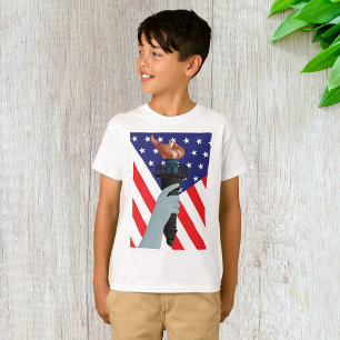 Statue of Liberty Torch with American Flag  T-Shirt