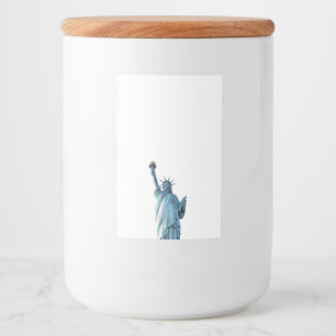 Statue of liberty tote bag food label