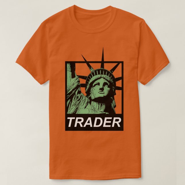 Statue OF Liberty Trader T-Shirt (Design Front)