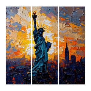 Statue of Liberty Triptych Wall Art