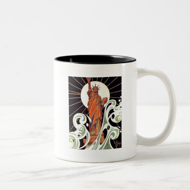 Statue of Liberty Two-Tone Coffee Mug (Right)
