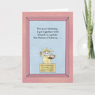Statue of Liberty updated - Birthday Card