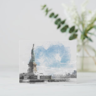 Statue of Liberty USA Holiday – Manhattan NYC Postcard
