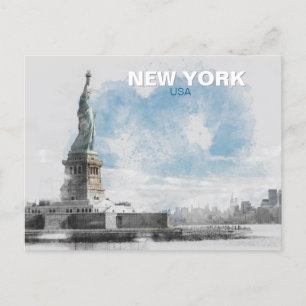 Statue of Liberty USA Holiday – Manhattan NYC Postcard