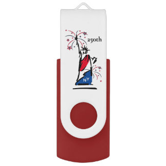 Statue of Liberty w/ Fireworks 250th Independence Flash Drive