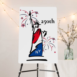 Statue of Liberty w/ Fireworks 250th Independence Foam Board