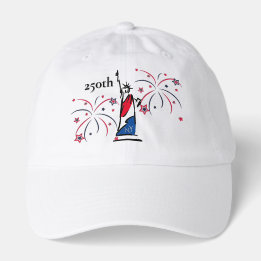 Statue of Liberty w/ Fireworks 250th Independence Hat