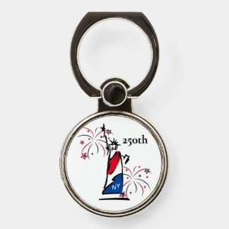 Statue of Liberty w/ Fireworks 250th Independence Phone Ring Stand