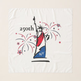 Statue of Liberty w/ Fireworks 250th Independence Scarf