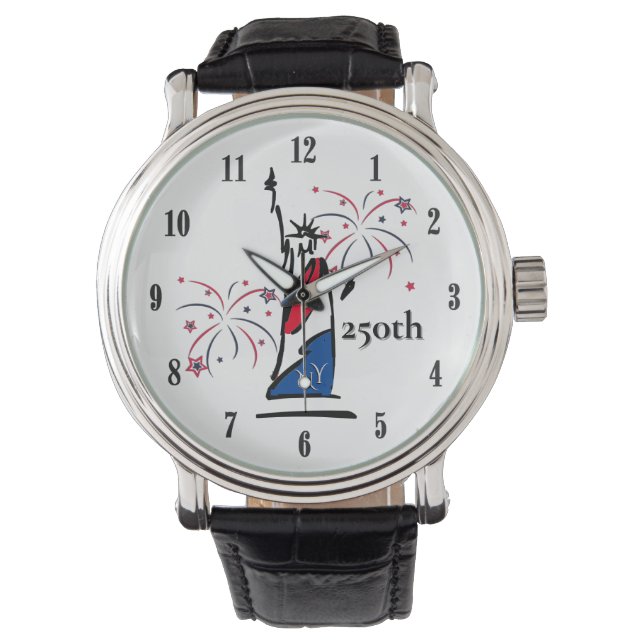 Statue of Liberty w/ Fireworks 250th Independence Watch (Front)