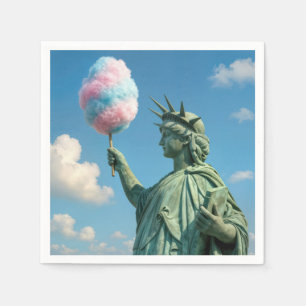 Statue of Liberty with Cotton Candy Napkins