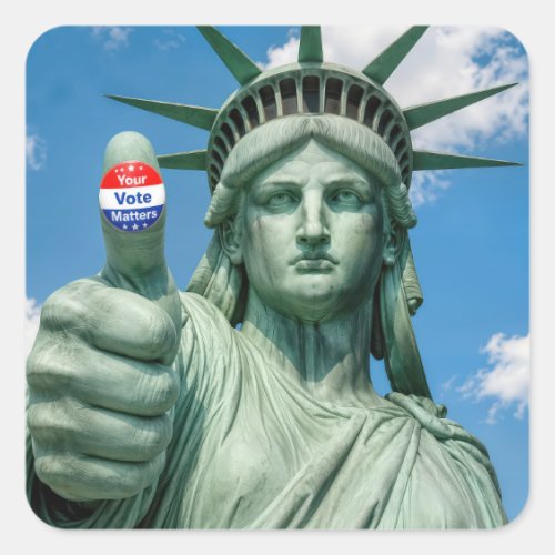 Statue of Liberty with Election Sticker