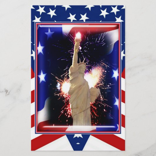 Statue of Liberty with Fireworks for 4th of July (Front)