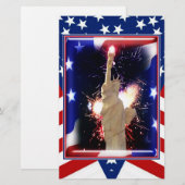 Statue of Liberty with Fireworks for 4th of July (Front/Back)