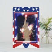Statue of Liberty with Fireworks for 4th of July (Standing Front)