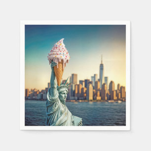 Statue of Liberty With Ice Cream Cone Napkins