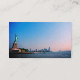 Statue of Liberty with New York Skyline Business Card
