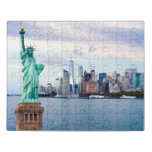 Statue Of Liberty With World Trade Center Jigsaw Puzzle at Zazzle