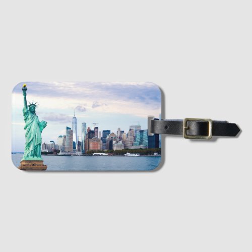 Statue of Liberty with World Trade Center Luggage Tag