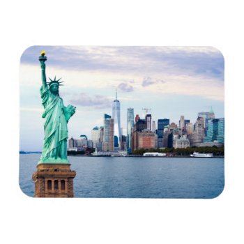 Statue Of Liberty With World Trade Center Magnet by iconicnewyork at Zazzle
