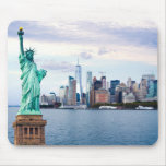 Statue Of Liberty With World Trade Center Mouse Pad at Zazzle