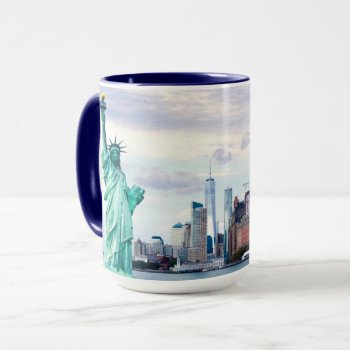 Statue Of Liberty With World Trade Center Mug by iconicnewyork at Zazzle